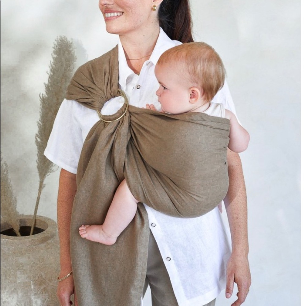 Sakura Bloom Ring Sling- Linen Gray
